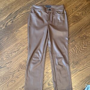 Chocolate Faux Leather Pants